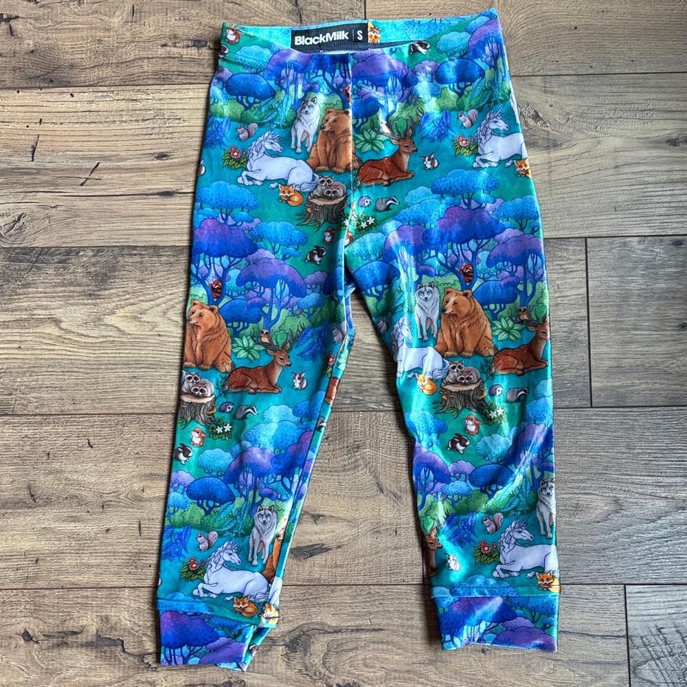 BlackMilk Into the woods Woodland Animal Leggings Like New, cropped, capri S